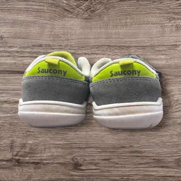 Saucony 9.5 (Tdler) Gray & Lime Sneakers with Velcro Straps. GUC. Ofrs welcome. - Picture 8 of 8